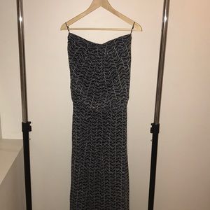 Blue gray maxi dress